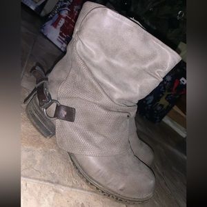 Jelly Pop Women's Low Boots Brown Size 9.5 Distressed biker